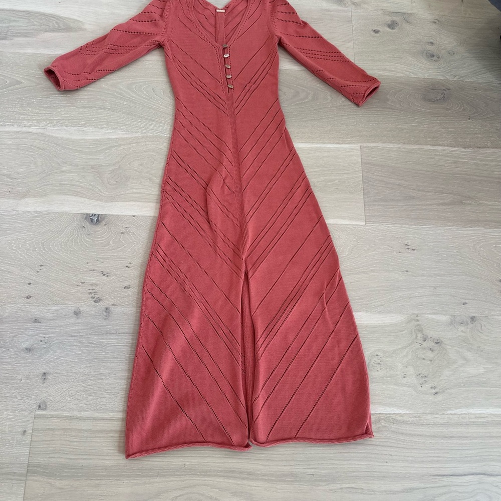 Elegant Coral Dress/ cult Gaia - Picture 3 of 3